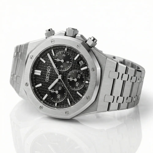 Royal Oak Seiko Mod Royal Oak "Cronógrafo negro"
