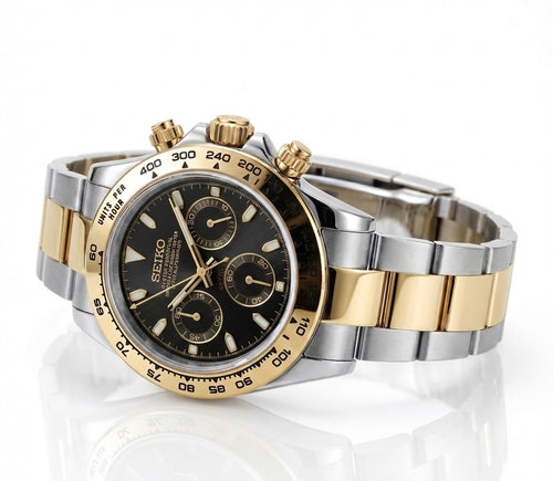 Daytona Mod Seiko Mod Daytona "Oro y negro"