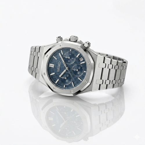 Royal Oak Seiko Mod Royal Oak "Cronógrafo Azul Marino"