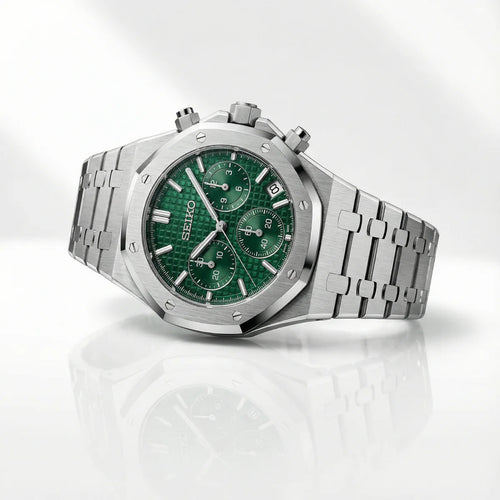 Royal Oak Seiko Mod Royal Oak "Cronógrafo verde"
