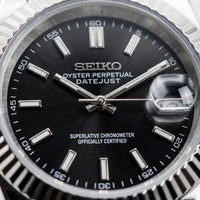 Seiko Mod Datejust Negro
