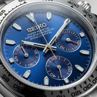 Seiko Mod Daytona "Plata y azul marino"